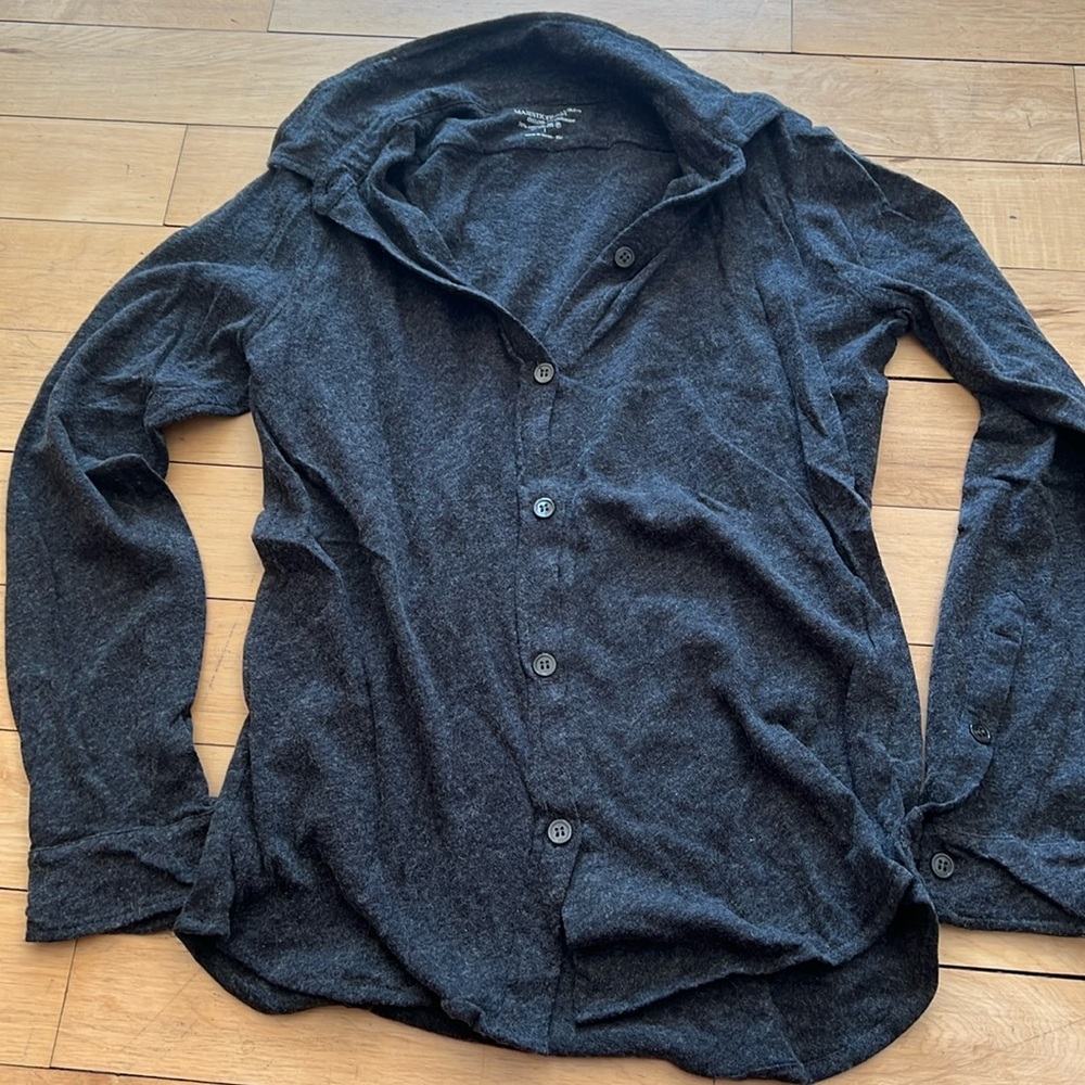 Majestic Button Down Knit Top Sz 1